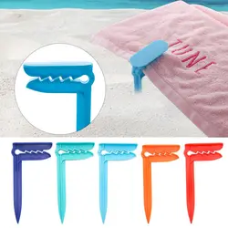 Clipe De Toalha De Praia Para Esteira De Acampamento, Prendedores De Roupa Decorativos Ao Ar Livre, Suporte De Folha, Grampo De Roupas Pegs, Clipes De Tenda, 4Pcs por Conjunto