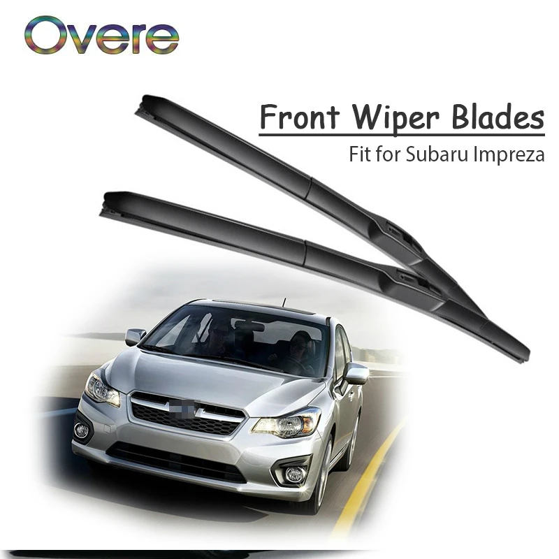 Overe 1Set Rubber Car Front Wiper Blade Kit For Subaru Impreza 2018 2017 2016 2015 2014-2000 Windscreen Wiper Accessories