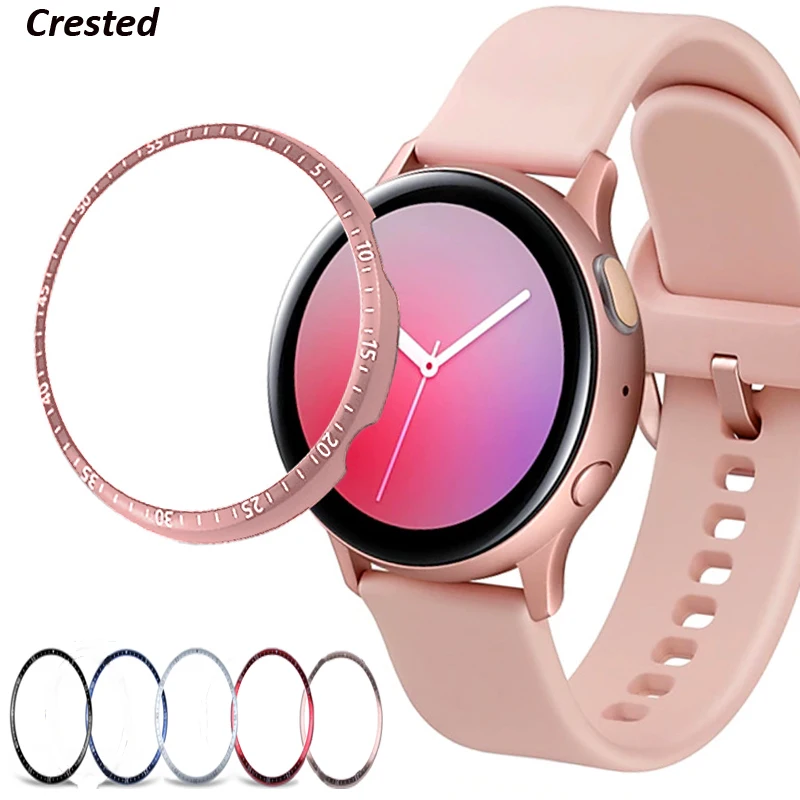 Case For Samsung Galaxy Watch active 2 40mm 44mm Protector Bezel Ring Accessories Adhesive Metal Bumper Cover Active2 40 44 mm