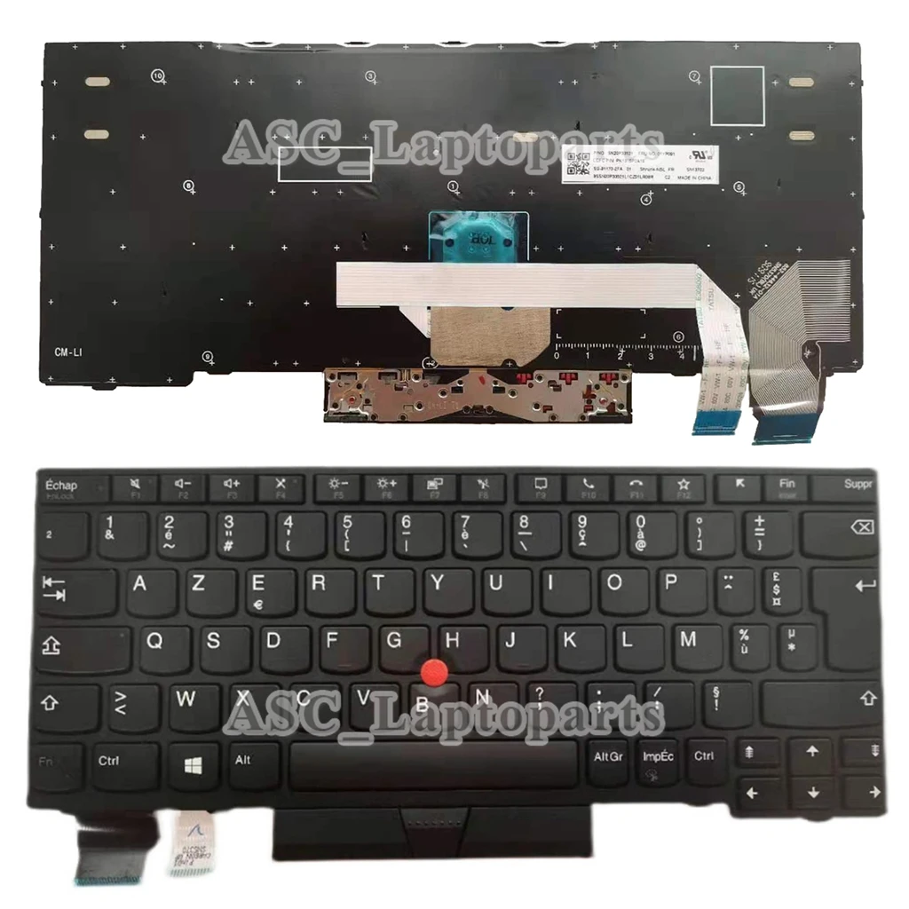 New French Clavier AZERTY Keyboard for Lenovo Thinkpad X280 A285 X395 X390 , L13 gen 1 L13 Yoga gen 1 , X13 Gen 1 , L13 gen 2 Fr