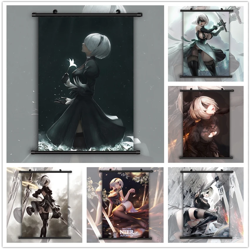 Canvas Painting Anime Posters NieR Automata  YoRHa Type A No.2 Wall Art Picture for Living Room Decoration Home Deco