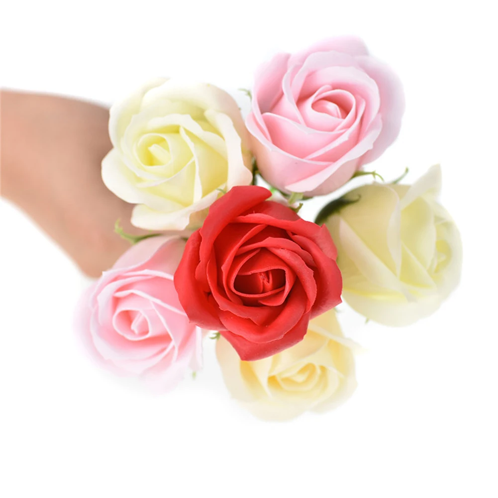 50Pcs Simulation Rose Scented Soap Flower Wedding Valentine Day Romantic Gift