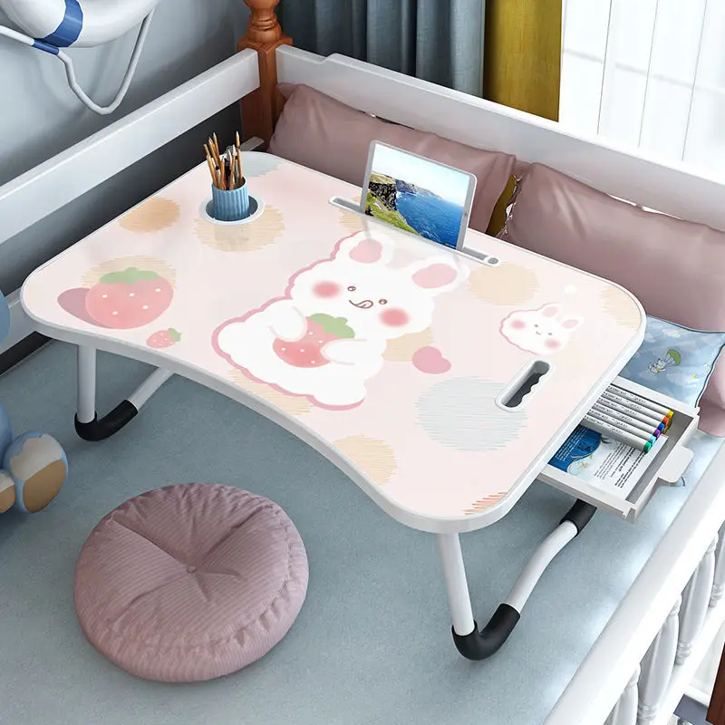 Bed laptop desk bedroom sitting student dormitory study desk simple foldable lazy small table kids desk table children desk