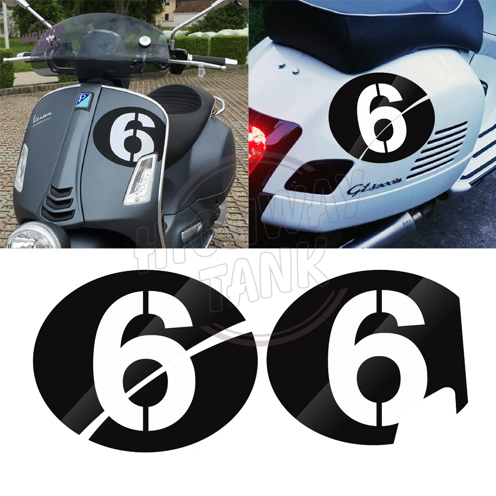 Motor Stiker Nomor 6 Case untuk Piaggio Vespa GTS300 GTS 300 Semua