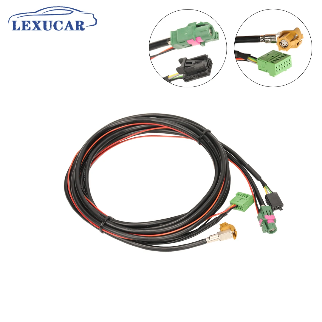 AUX MDI USB Install Plug Socket Switch Harness Original for VW Golf 7 MK7 Lamando MQB MIB Carplay Phone 5G0035222E / 5Q0 035 724