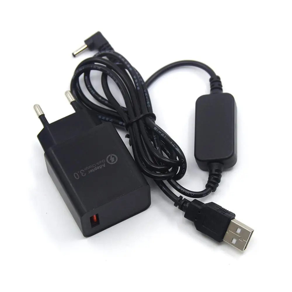 باور بانك مع كابل يو اس بي وشاحن سريع ، كانون DR-E12 ، E10 ، E15 ، DR50 ، DR80 ، DR700 ، LP-E5 ، LP-E8 ، LP-E12 ، LP-E17 ، CA-PS700 ، 5 فولت