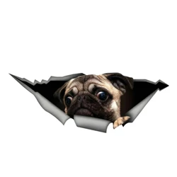 S50570#13/15/17CM Personality PVC Decal Pug V2 Car Sticker on Motorcycle Laptop Decorative Accessories
