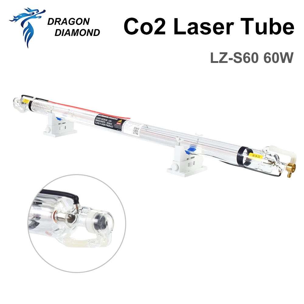 GON DIAMOND-Tube laser CO2 60W, tuyau en verre à tête métallique pour machine laser CO2, longueur 1250mm, diamètre 55mm