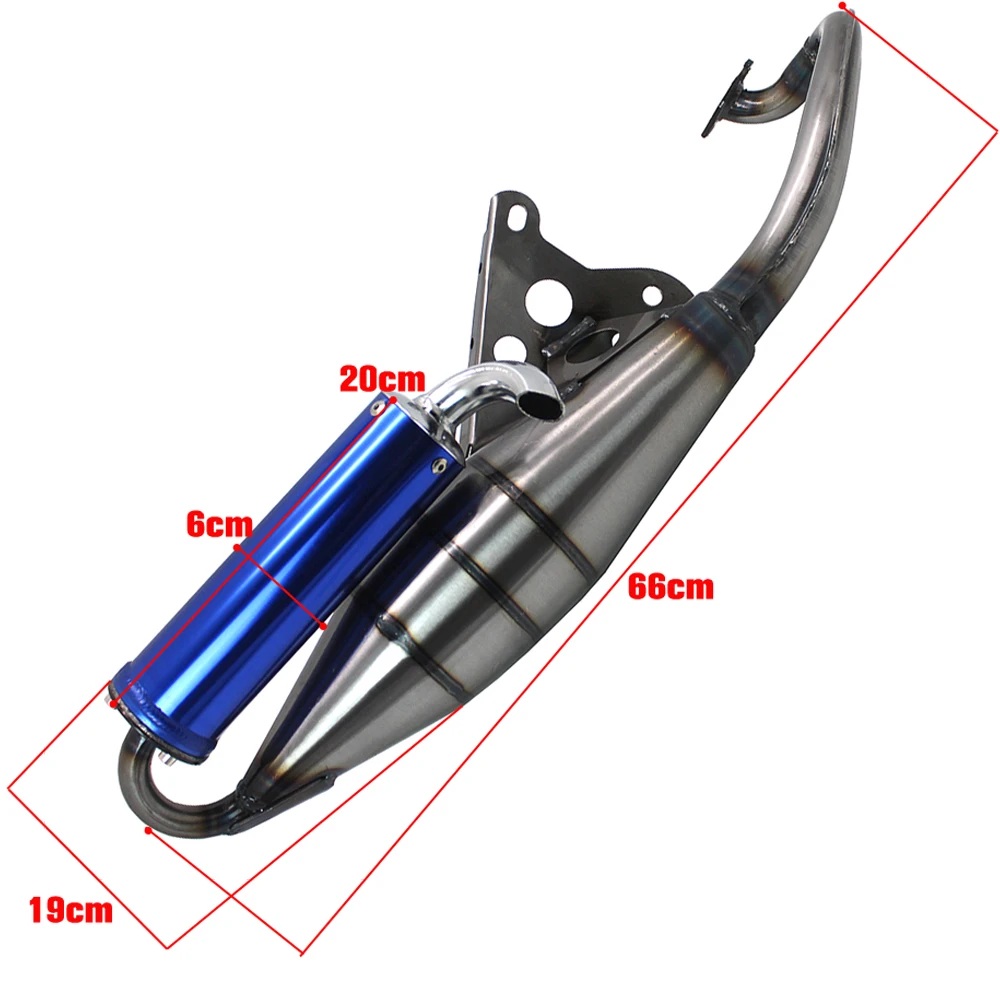 Motorcycle Exhaust Pipe and Muffler System for Yamaha JOG50 3KJ,3RY,4JP,4LV JOG50 JOG90 ZR EVO