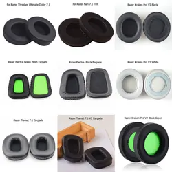 Updated Soft Earpads for Razer Tiamat/Thresher Ultimate/Electra/Nari/Kraken Pro V2 Full Series Earpads for Gaming Headset