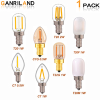 Ganriland Edison Led Candle E12 Light Bulb E14 Effect Dimmable Bulb C7 0.5W T22G 1W Home For Decor Lighting Ampoule Candle Bulb