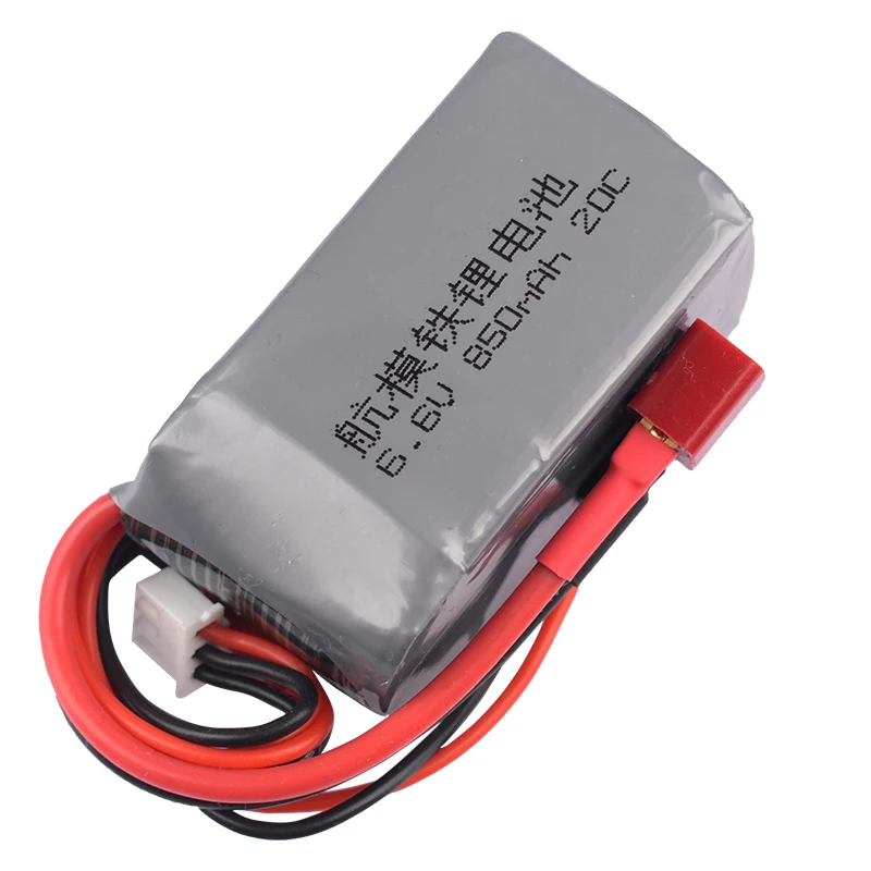 Rc 수신기 배터리, 2S 6.6V 850mAh 20C T XT60 JST 후타바 플러그 커넥터, 리튬 철 리포 배터리, RC 드론 보트 카용