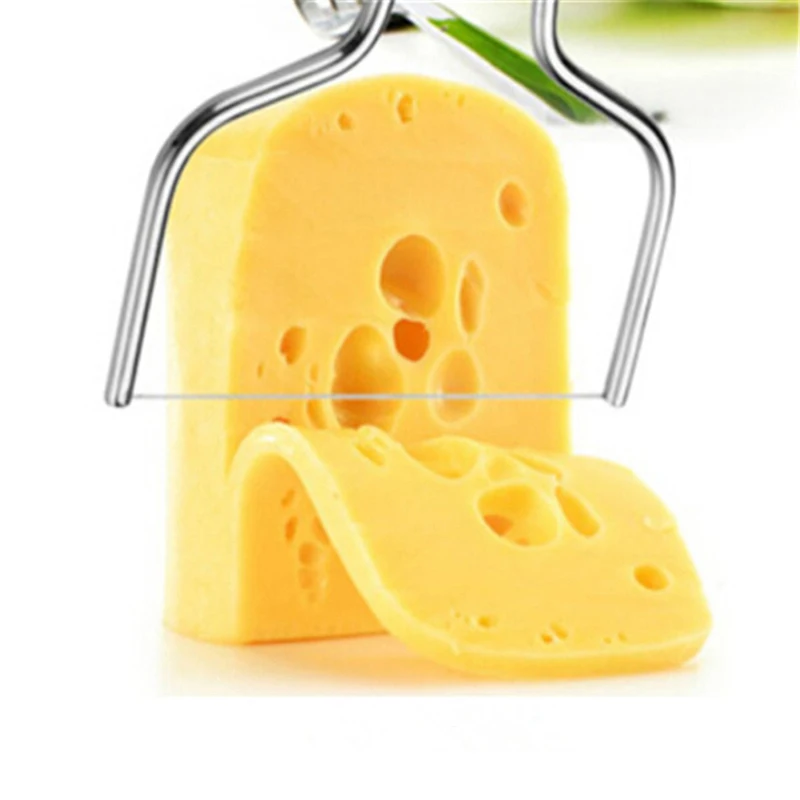 1pc Stainless Steel Cheese Wire Slicer Cheese Butter Cutter 