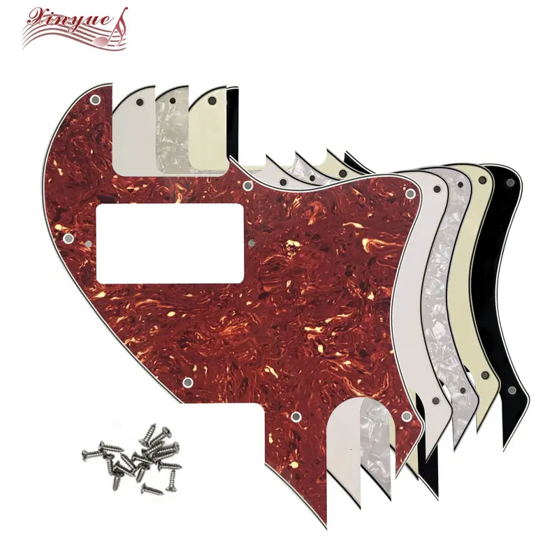 Xin Yue Guitar Parts - For7 Hole Screws Tele Conversion US Tele F Hole Hybrid Guitar Pickguard With PAF Humbucker