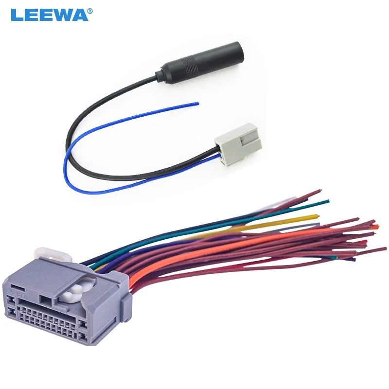 

LEEWA 5set for Honda 2008-2011 Stereo CD Audio Aftermarket Wire Harness Cable +Radio Antenna Install Plug #CA4933