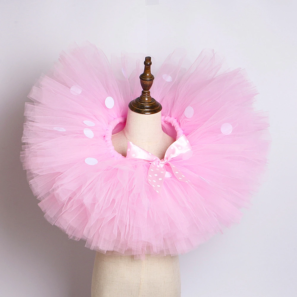 Pink Minnie Tutu Skirt for Toddler Baby Girls Fluffy Tutus for Birthday Party Child Tulle Skirts for Girl Kids Halloween Costume