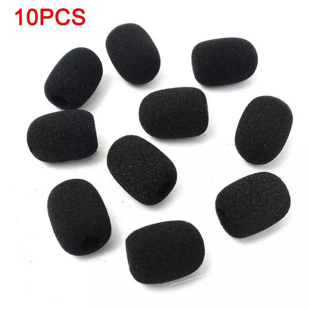 10pcs Headset Replacement Foam Microphone Cover Telephone Headset Mic Cover Microphone Windscreen Windshied Headset Foam