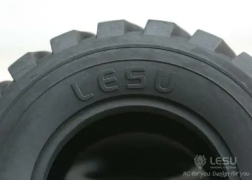 LESU RC Parts Diameter 45Mm Height Wheel Rubber Tyres 110Mm for Remote Control Toys 1/15 Hydraulic Loader RC Car Th02037-Smt3