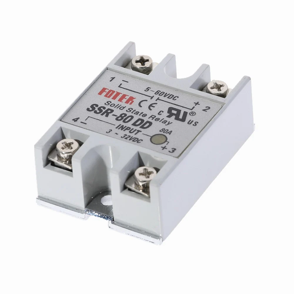 1Pcs SSR80DD SSR-80DD Manufacturer 80A solid state relay ,input 3-32VDC output 5-60VDC