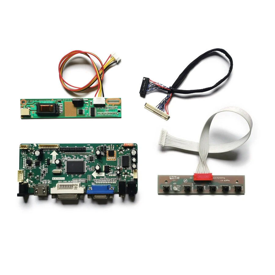 

30 Pin Fit LP154WX4 (TL)(A3)/(TL)(B2)/(TL)(C1)/(TL)(D2) 1CCFL M.NT68676 Monitor Controller Kit VGA DVI Matrix 1280*800 LVDS