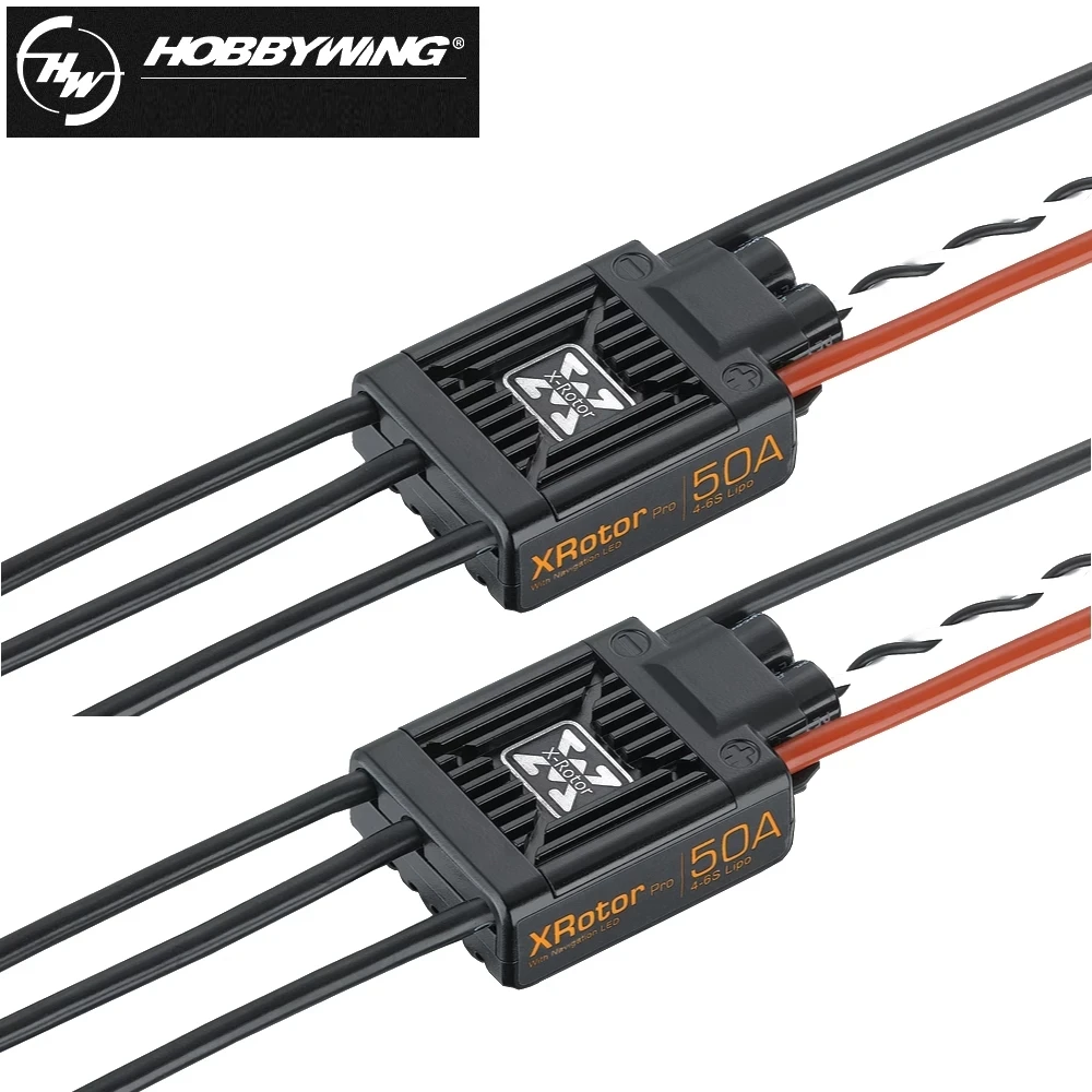 2pcs Hobbywing XRotor Pro 50A 4-6S Brushless speed controller ESC Multi-Rotor for RC Drone Heli Aircraft Quadcopter Accessories