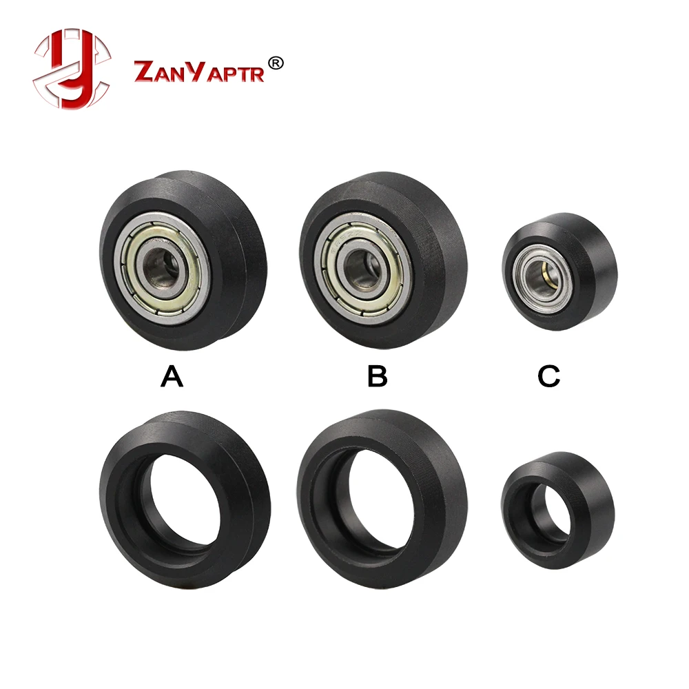 1pcs CNC Openbuilds Plastic wheel POM with 625zz MR105zz Idler Pulley Gear Passive Round Wheel Perlin Wheel V type for V-Slot