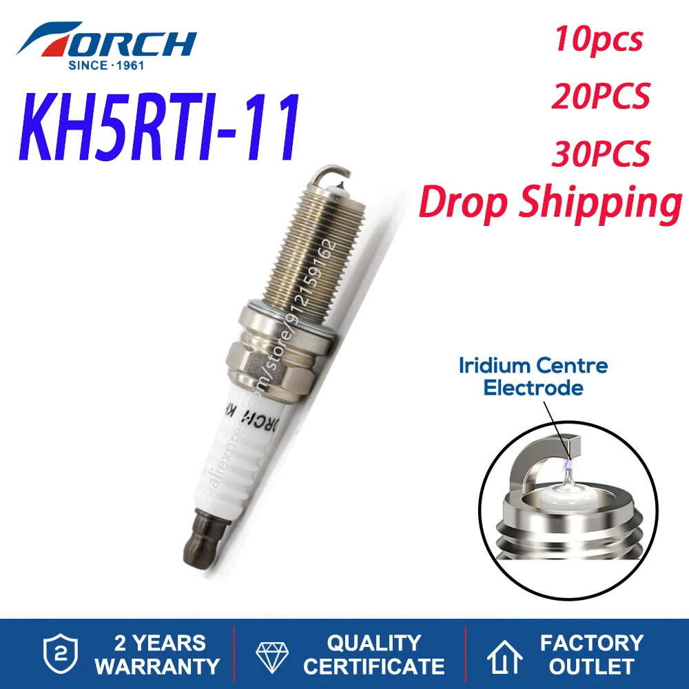 10/lot Origin Iridium Spark Plugs TORCH KH5RTI-11 for Candle LFR5AIX-11 Denso IKH16 Champion 9006  XP5325 Drop Shipping