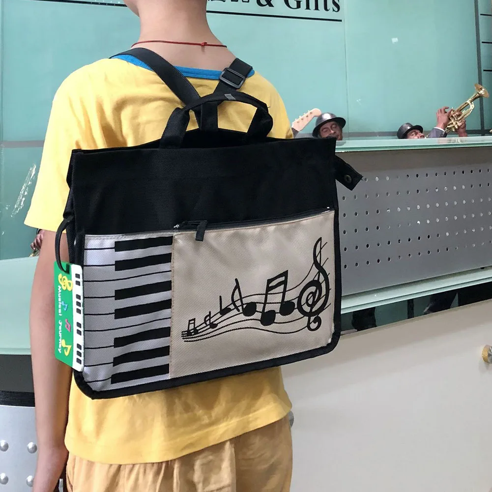 Mochila padrão nota musical para escola, bolsa de grande capacidade para adolescente, presente para crianças e crianças, nova, 1 peça, 2023