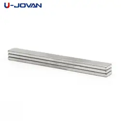 U-JOVAN 2 sztuk 100x10x3mm N35 magnes blokujący neodymowy potężny permanentny rzadko ziemi kwadratowe magnesy 100*10*3mm dla majsterkowiczów