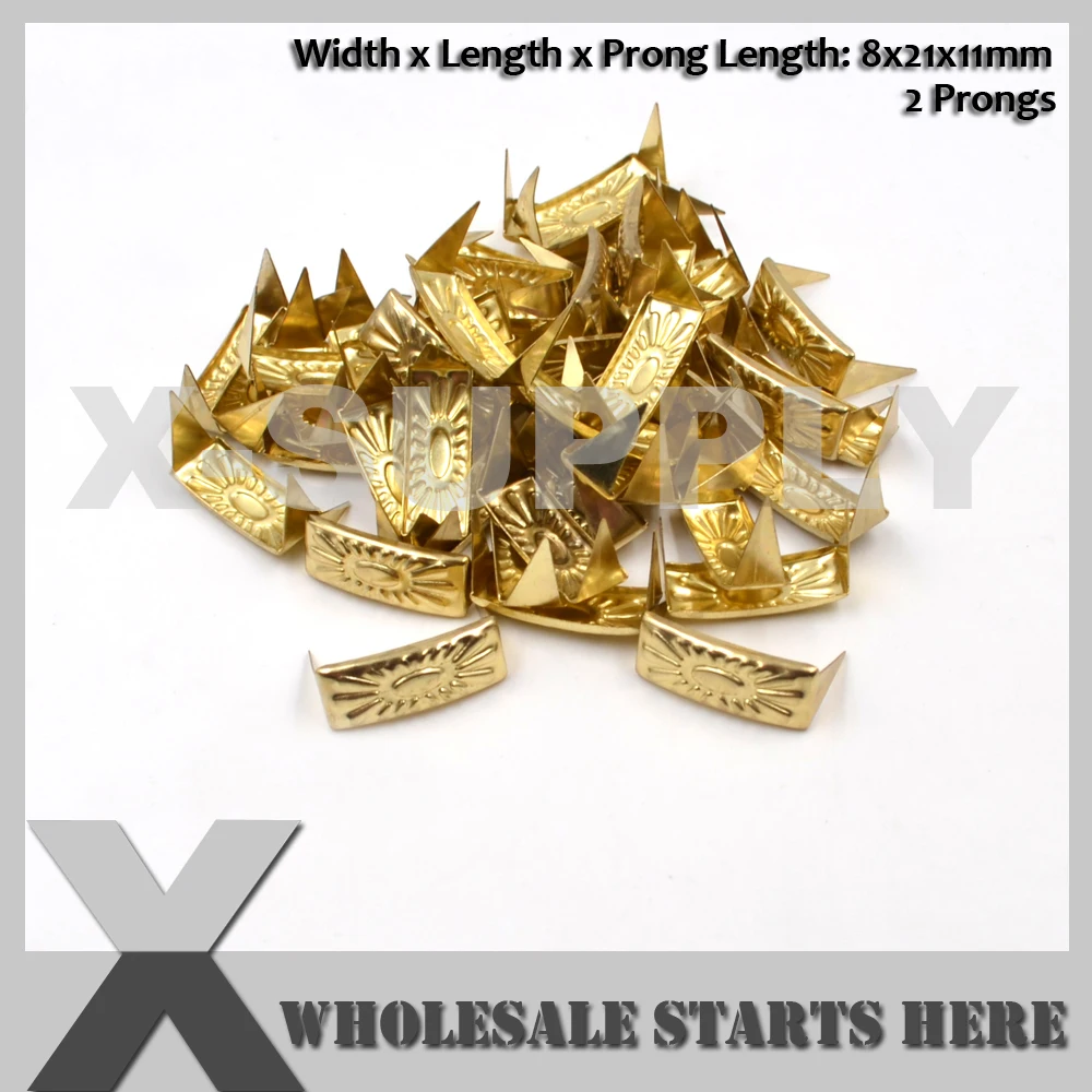 

Прямоугольные металлические шпильки для гвоздей размером 8x21 мм с 2 зубцами для кожаных изделий/сумок/обуви/одежды