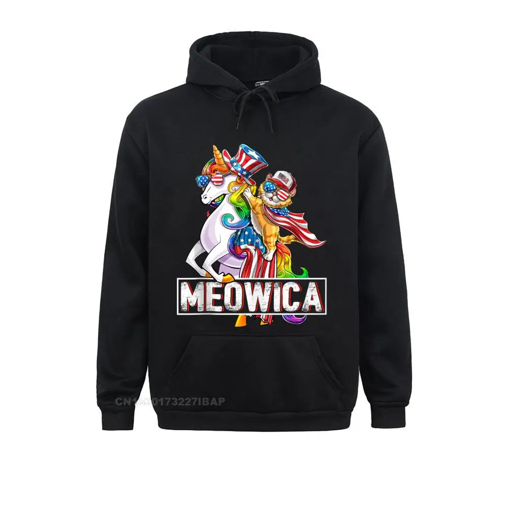 

Meowica Unicorn Cat American Flag Patriotic 4th Of July Hoodie Wholesale Geek Sweatshirts Fall Hoodies For Men Hoods Customized