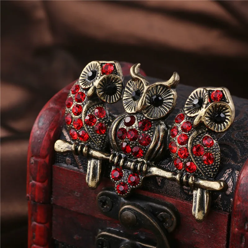 ADOLPH New Design Personality Owl Family Brooch Pins For Man Woman Fashion Jewelry Luxurious Male Ornaments Good Quality Gifts