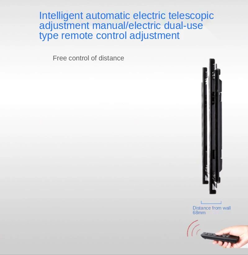 Imagem -06 - Suporte Elétrico Multifuncional para tv 110v240v Telescópico Rotativo para Parede Ultra-fino com Controle Remoto