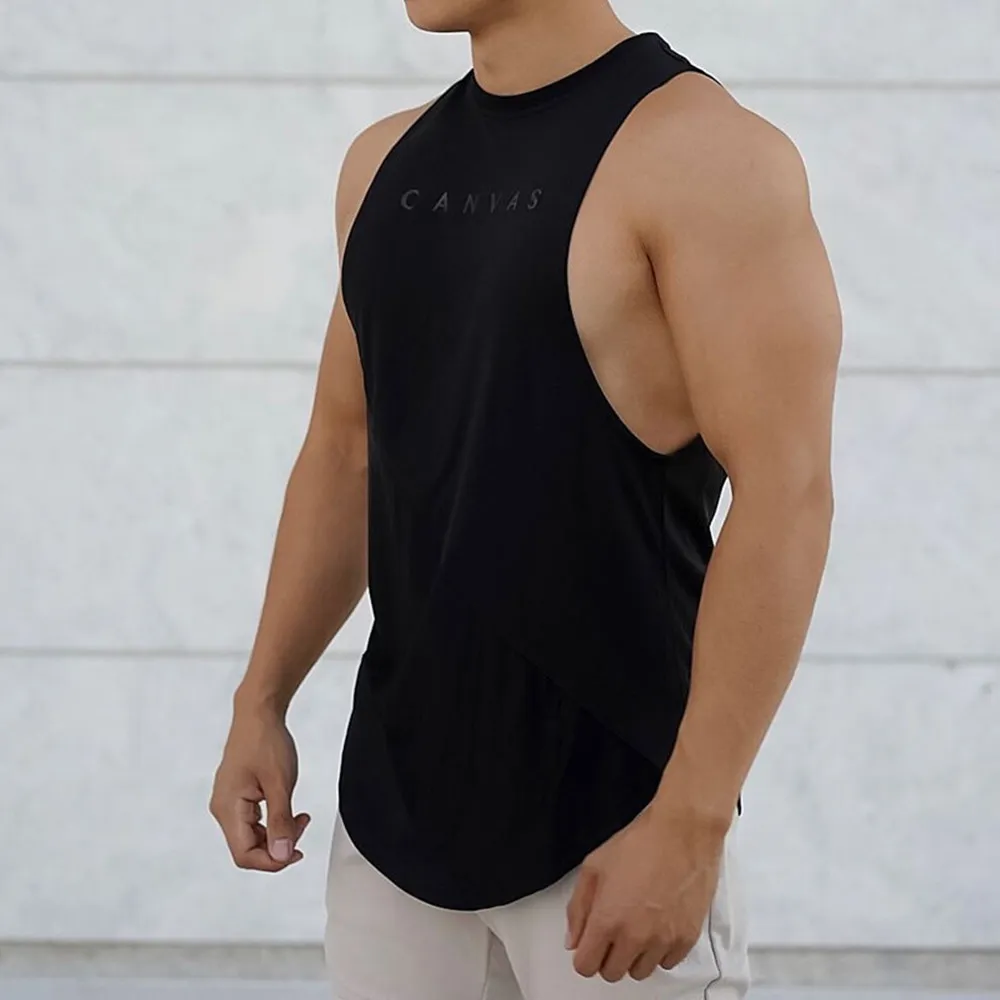 NEW Bodybuilding Sport Tank Tops Men Gym Fitness Workout Sleeveless Shirt Male Stringer Singlet Casual Fashion Undershirt Vest