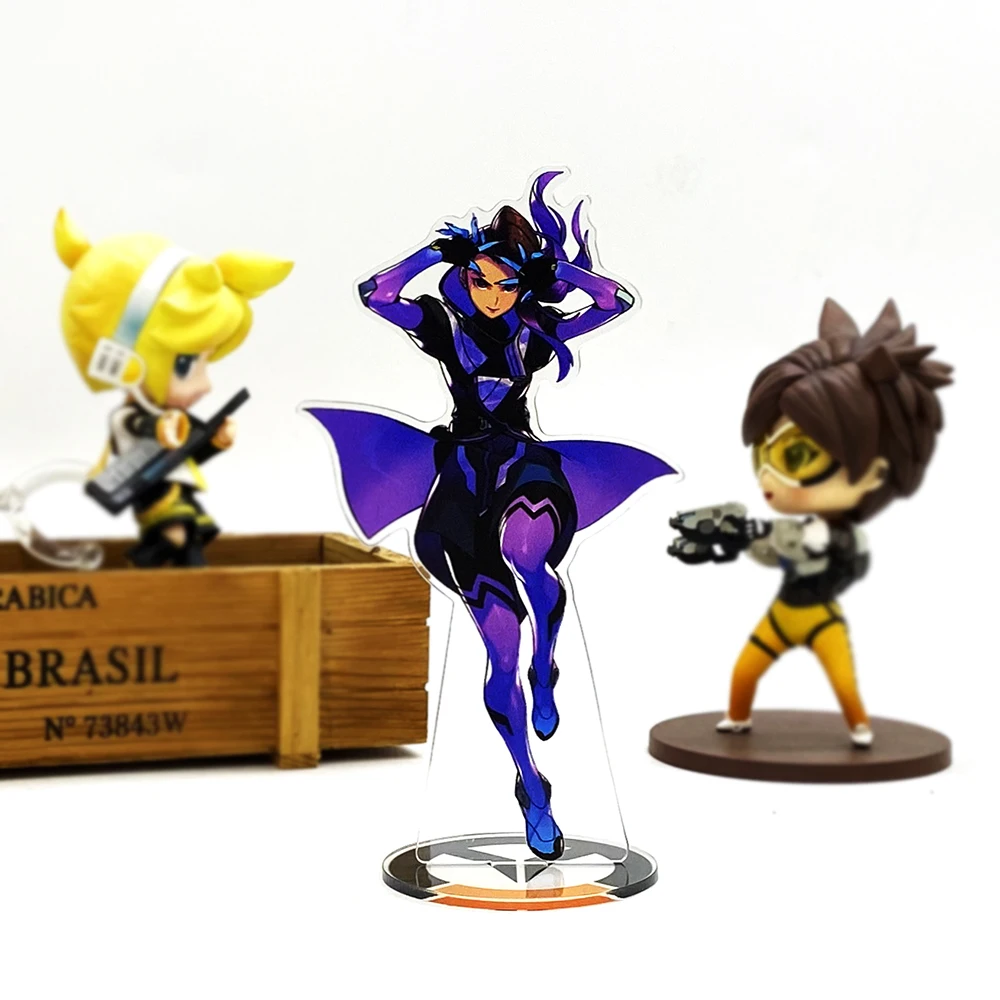 OW watch Sombra acrylic stand figure model plate holder cake topper anime toy