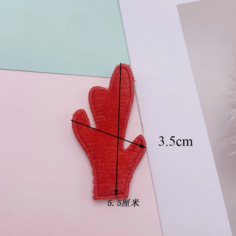 60Pcs/Lot 3.5*5.5CM Felt Christmas Antlers Padded Applique For DIY Clothes Hat Sewing Supplies Hair Clip Accessories Patches