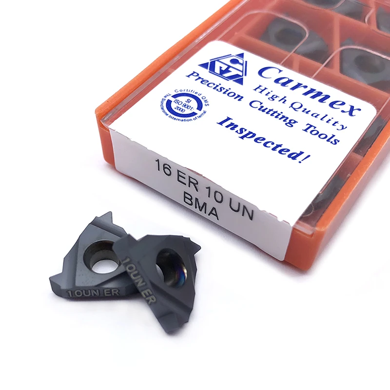 10 stück 16ER 16IR 8UN 10UN 12UN 14UN 16UN 18UN 20UN BMA CNC Hartmetall Einfügen Drehmaschine Drehen CNC Interne Gewinde einsatz Werkzeug