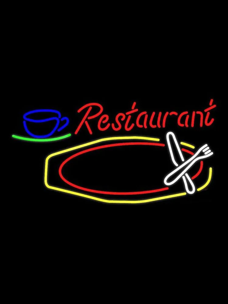 Neon Sign For Restaurant plate Tube Commercial Beer Bar Lamps Restaurant light Hotel custom free diner food Impact Attract light