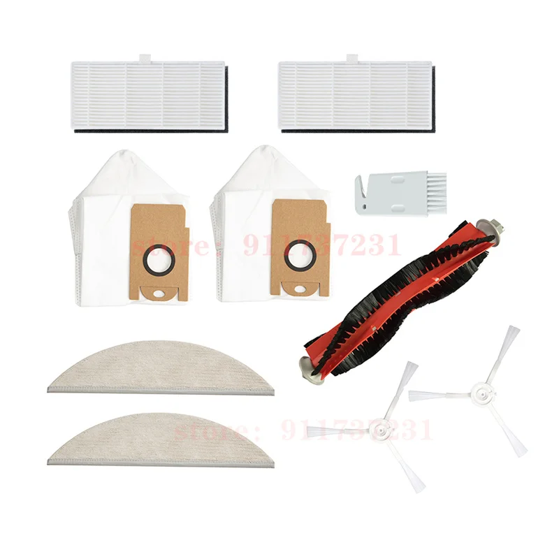 อะไหล่เปลี่ยนได้แปรงด้านข้างถุงหูรูด lydsto R1หุ่นยนต์ดูดฝุ่นแผ่นกรอง HEPA แบบใช้แล้วทิ้งผ้าเช็ดทำความสะอาดหลัก