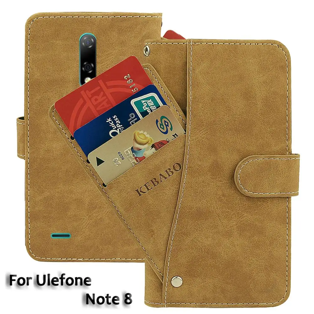 Vintage Leather Wallet Ulefone Note 8 Case 5.5