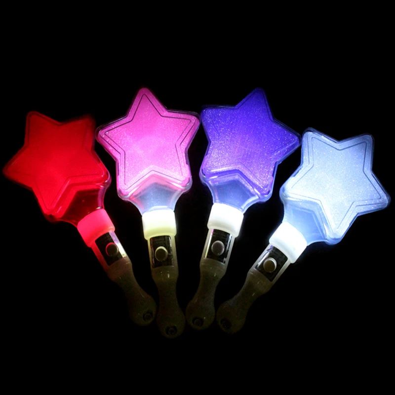 2020 60pcs/lot Factory Led Star Stick Colorful Flashing Batons Red Green Blue Light-up Festival Party Decor Concert Prop Bar