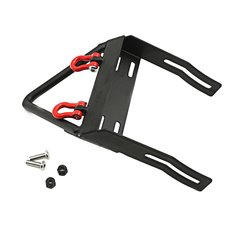 YEAHRUN Metal Front Bumper with Winch Mount Shackles for Axial SCX10 1/10 RC Crawler Car Upgrade Parts