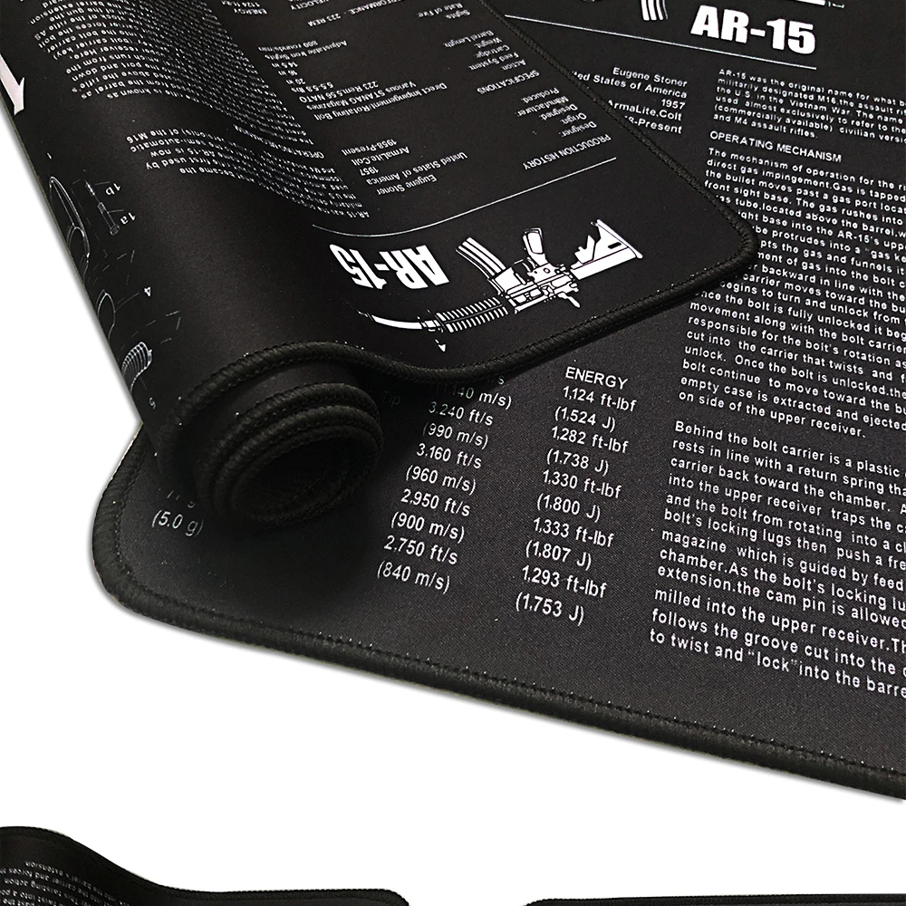 وسادة ماوس مطاطية بحافة قفل XXL ، ملحق مكتبي كبير جدًا غير قابل للانزلاق للوحة المفاتيح csgo