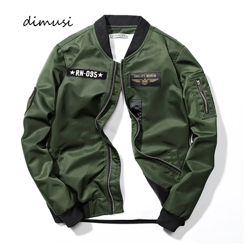 DIMUSI męskie kurtki-pilotki Casual męska odzież wierzchnia wiatrówki modne Hip Hop męskie sportowe Pilot kurtki baseballowe odzież