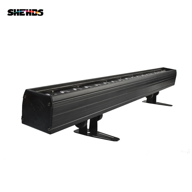 SHEHDS Free Shipping 18x18W RGBWA-UV 6IN1 Led Wall Wash Light DMX Led Bar DMX Line Bar Wash Stage Light For Dj Indoor Horse