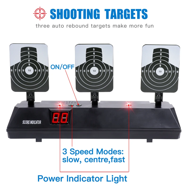 N-Strike Series Electronic Digital Target Toy Track Auto-Reset Intelligent Light Sound Effect Scoring Target Shooting Game