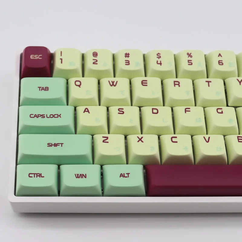 Pbt Keycaps Dye Sublimatie Soortgelijke Xda Profiel Licht Groen Geel Keycap Voor Cherry Mx Gateron Schakelaar Mechanische Toetsenbord 108