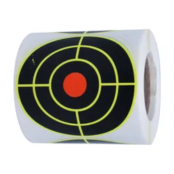 Rollo de pegatinas de objetivo de salpicaduras de tiro, pegatinas de objetivos reactivos adhesivos, objetivos de papel para tiro con arco de caza, 3 pulgadas