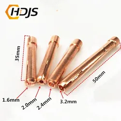 Long 35 mm / 50 mm QQ150 TIG argon arc welding TIG gun consumable 1.6mm 2.0mm WP17 WP18 WP26 TIG tungsten electrode copper clip