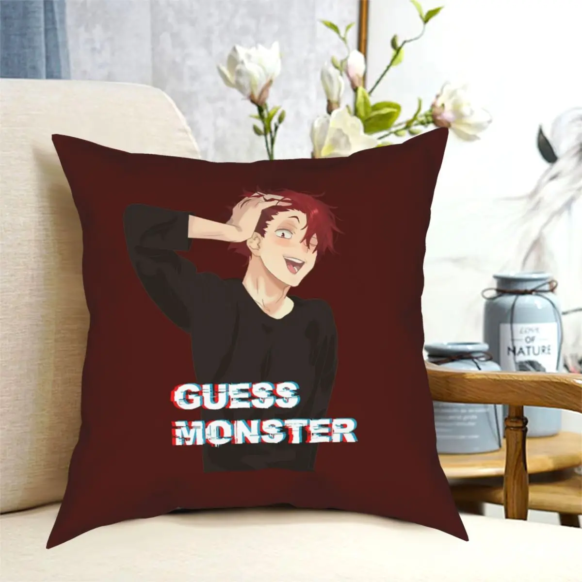 Satori Tendou Haikyuu Pillowcase Polyester Creative Zipper Decorative for Sofa Seater Cushion Cover 18